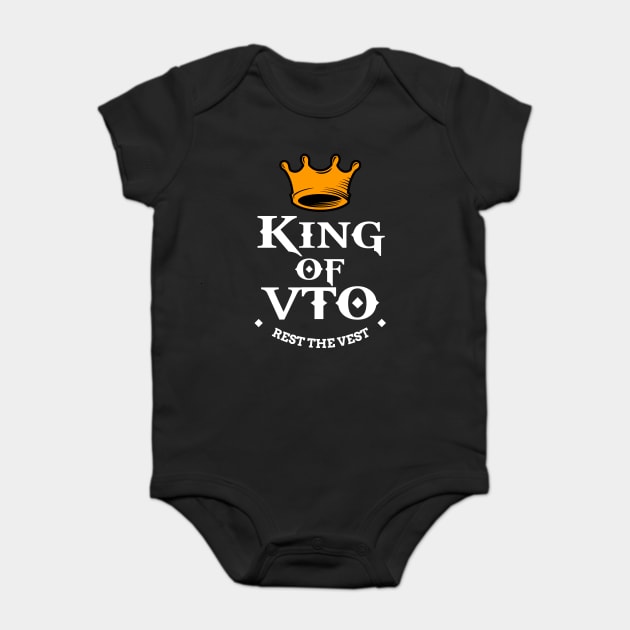 King of VTO Rest The Vest Baby Bodysuit by belownormal